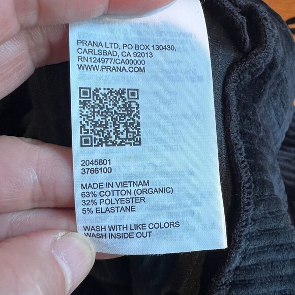 prAna Womens Escambia Pull Over Knit Top Sweater MEDIUM in Black Velour - Picture 8 of 10